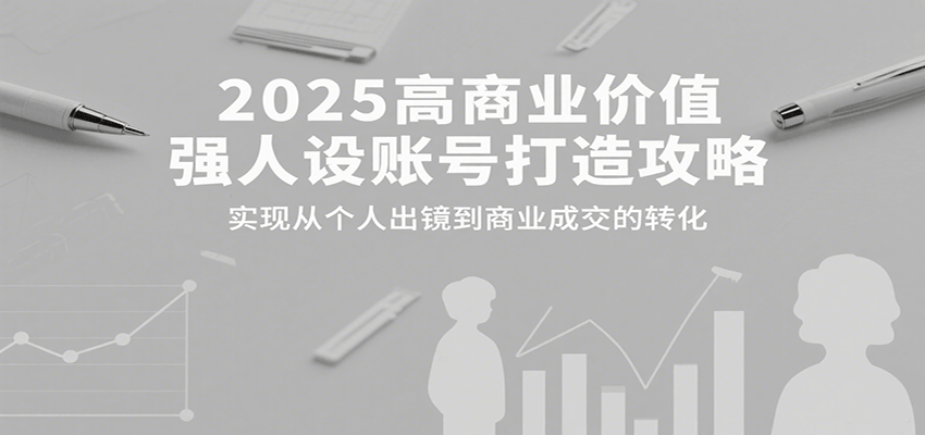 2025高商业价值强人设账号打造攻略，实现从个人出镜到商业成交的转化-鱼米圈子