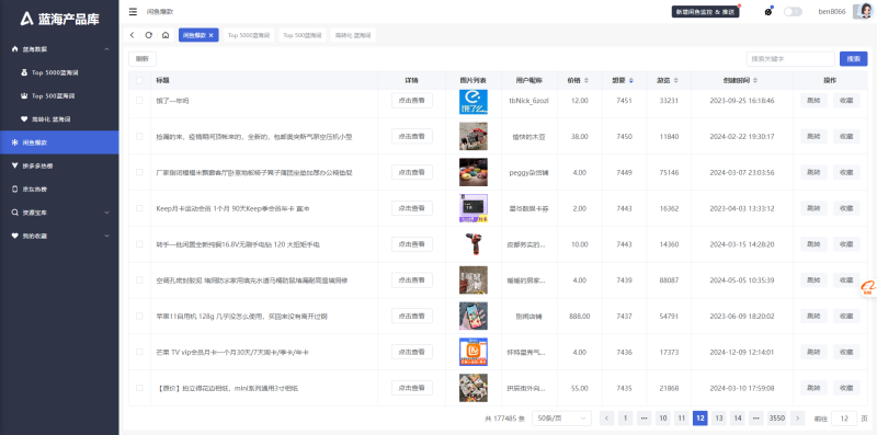 蓝海产品库-闲鱼爆品选品数据分析工具-鱼米圈子